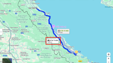 Từ Hà Tĩnh đến Huế Bao Nhiêu Km